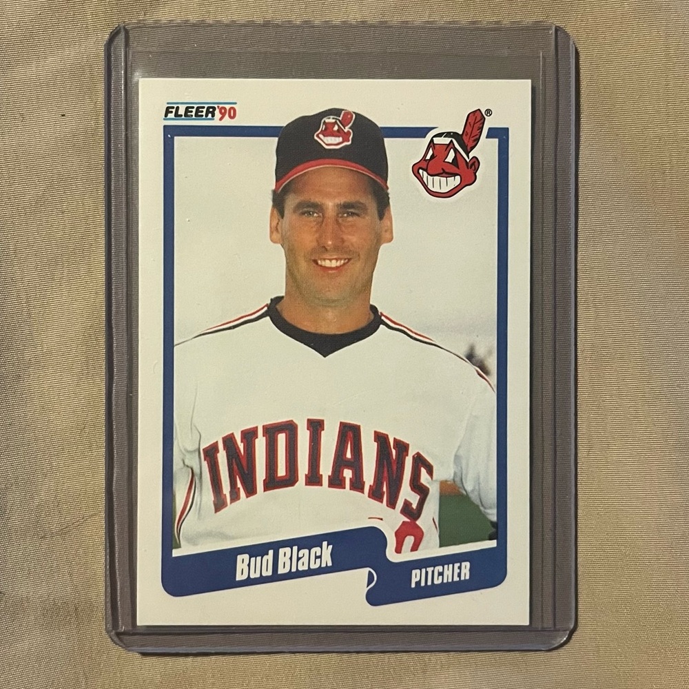 VINTAGE 1990 Bud Black Cleveland Indians FLEER #486 MLB Baseball Trading Card